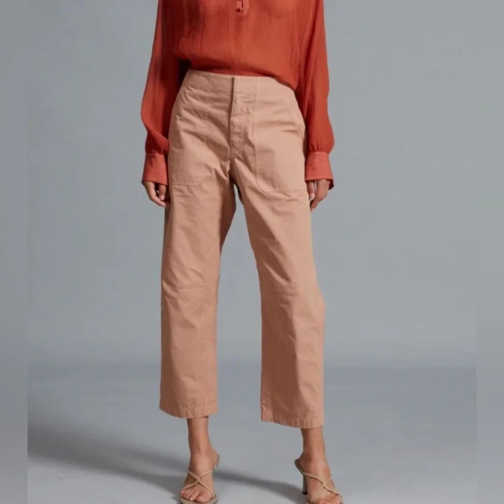 Rag & Bone Leyton Workwear Ankle Pants Pink Size 10 - Picture 1 of 10